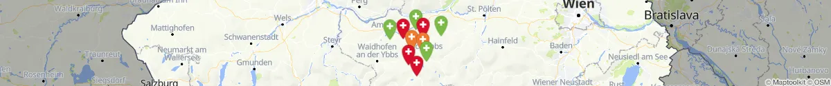 Kartenansicht für Apotheken-Notdienste in der Nähe von Reinsberg (Scheibbs, Niederösterreich)